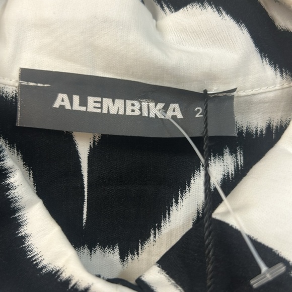 Black and White Floral Button-Up Shirt - Alembika - Picture 4 of 5